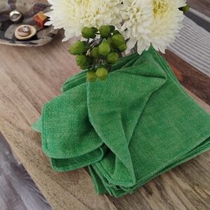 Vintage Light Green Cotton Napkin Set of 8 (16" Square)